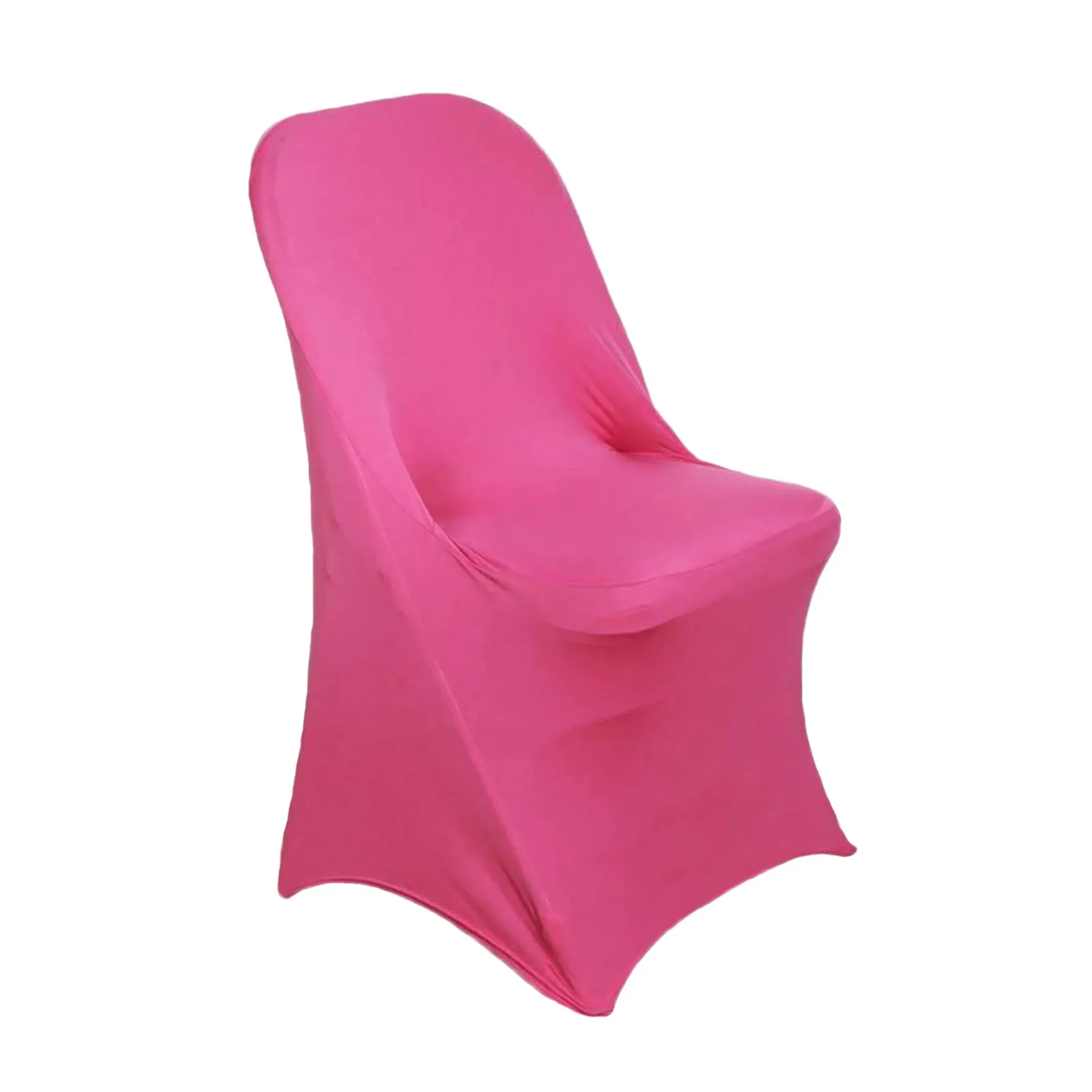 10 Pack Fuchsia Spandex Folding Slip On Chair Covers, Stretch Fitted Chair Covers - 160 GSM