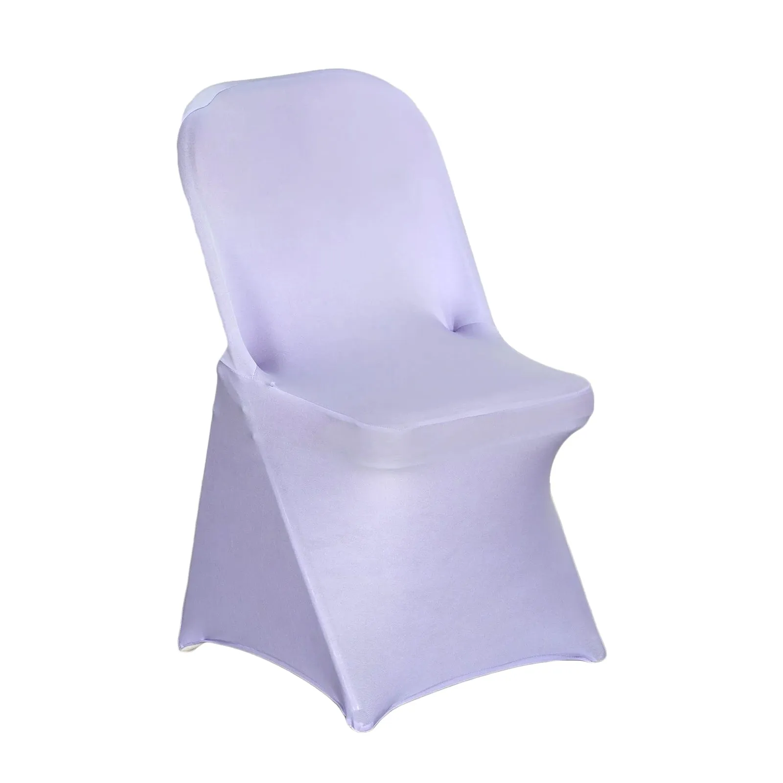 10 Pack Lavender Spandex Folding Slip On Chair Covers, Lilac Stretch Fitted Chair Covers - 160 GSM