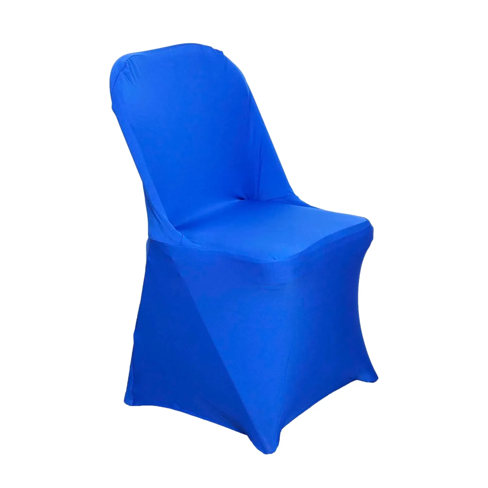 10 Pack Royal Blue Spandex Folding Slip On Chair Covers, Stretch Fitted Chair Covers - 160 GSM