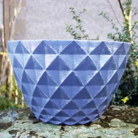 42cm Diamond Planter Grey/Silver Plant Pot