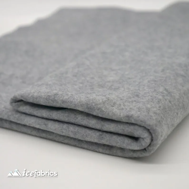 72" Wide 1.6 mm Thick Acrylic Gray Felt Fabric By The Yard