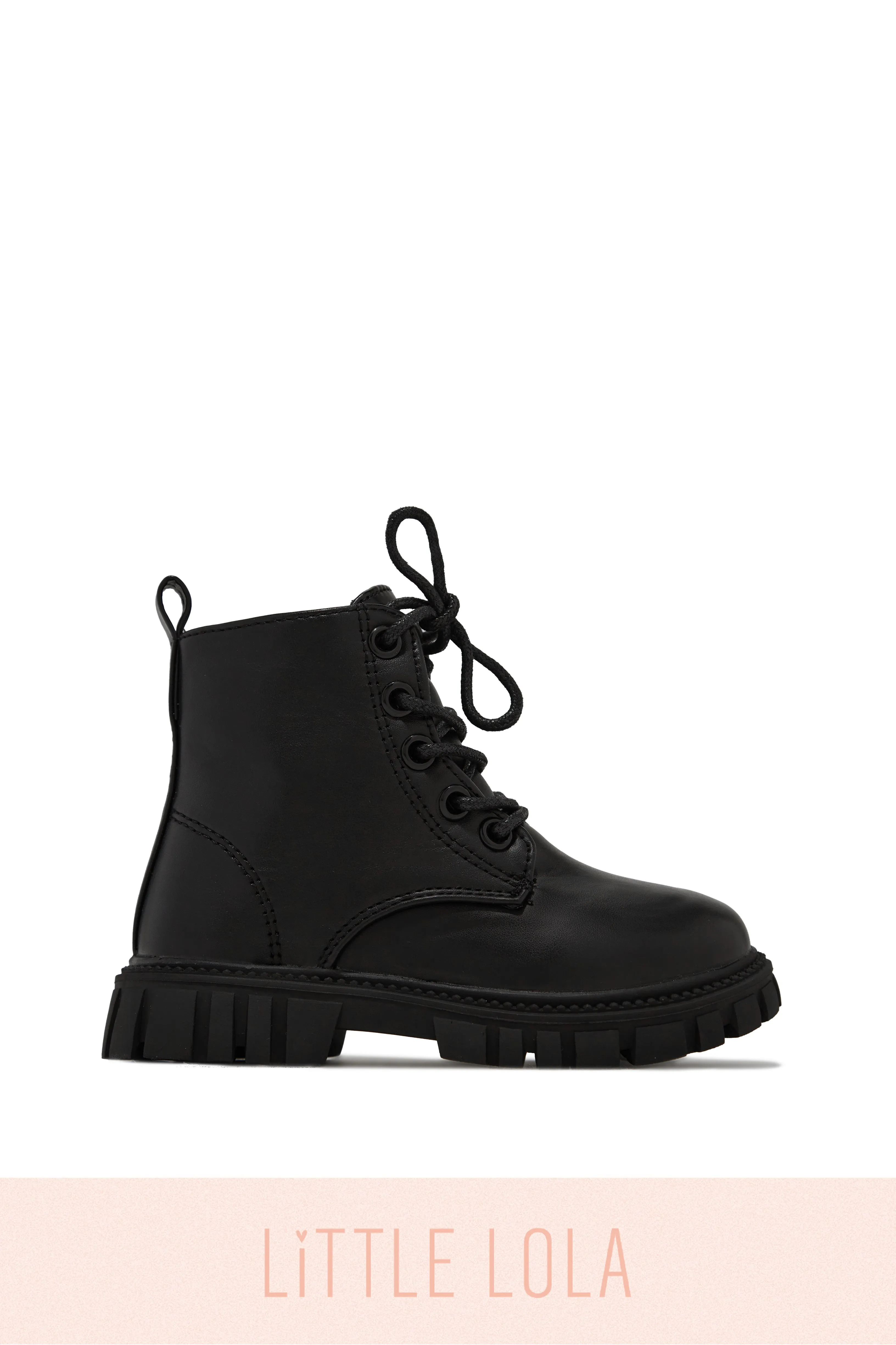 Ariella Kids Lace Up Boots - Black