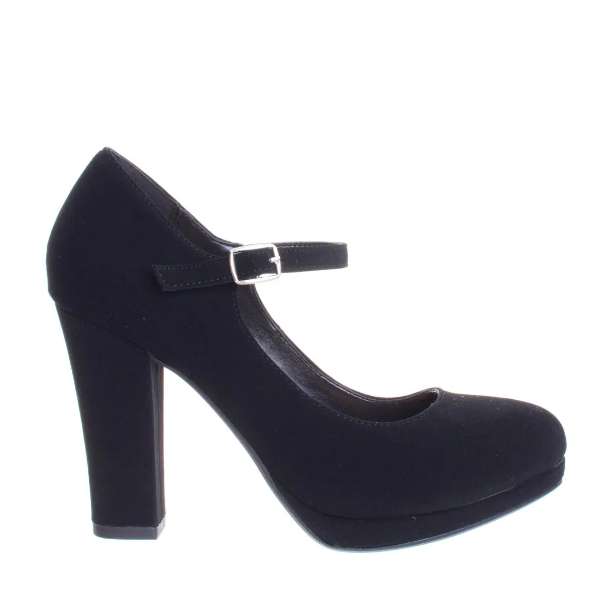 Ayden by City Classified, Foam Padded Comfortable Mary-Jane Dress Pump, Chunky Block High Heel