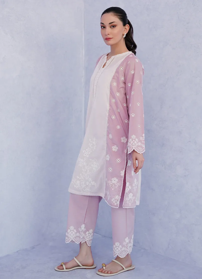 Baby Pink/Mauve Embroidered CO-ORD Set