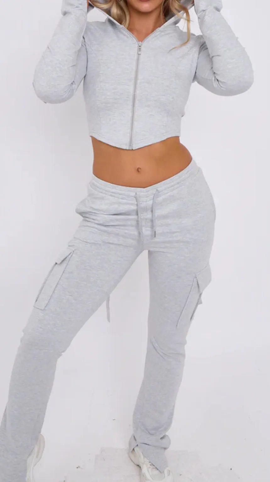 Bella Fitted Cargo Tracksuit Set