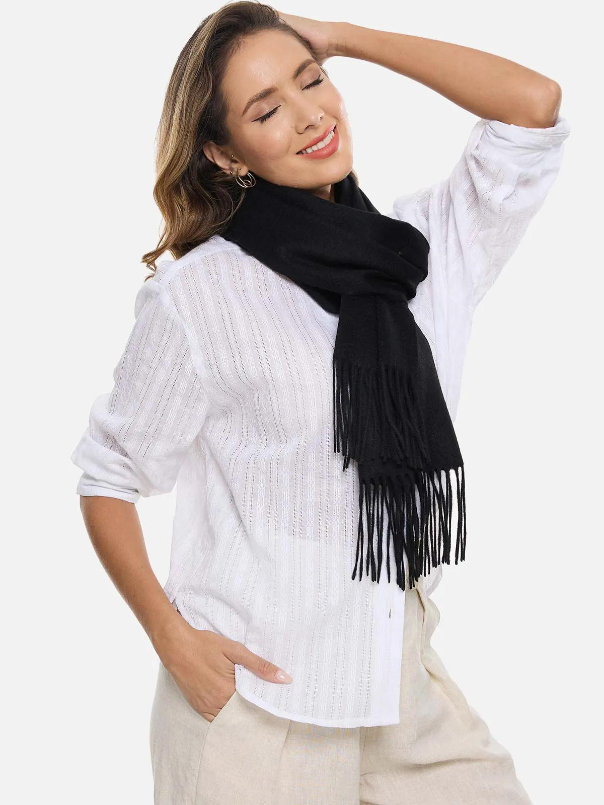 Black Cashmere Scarf