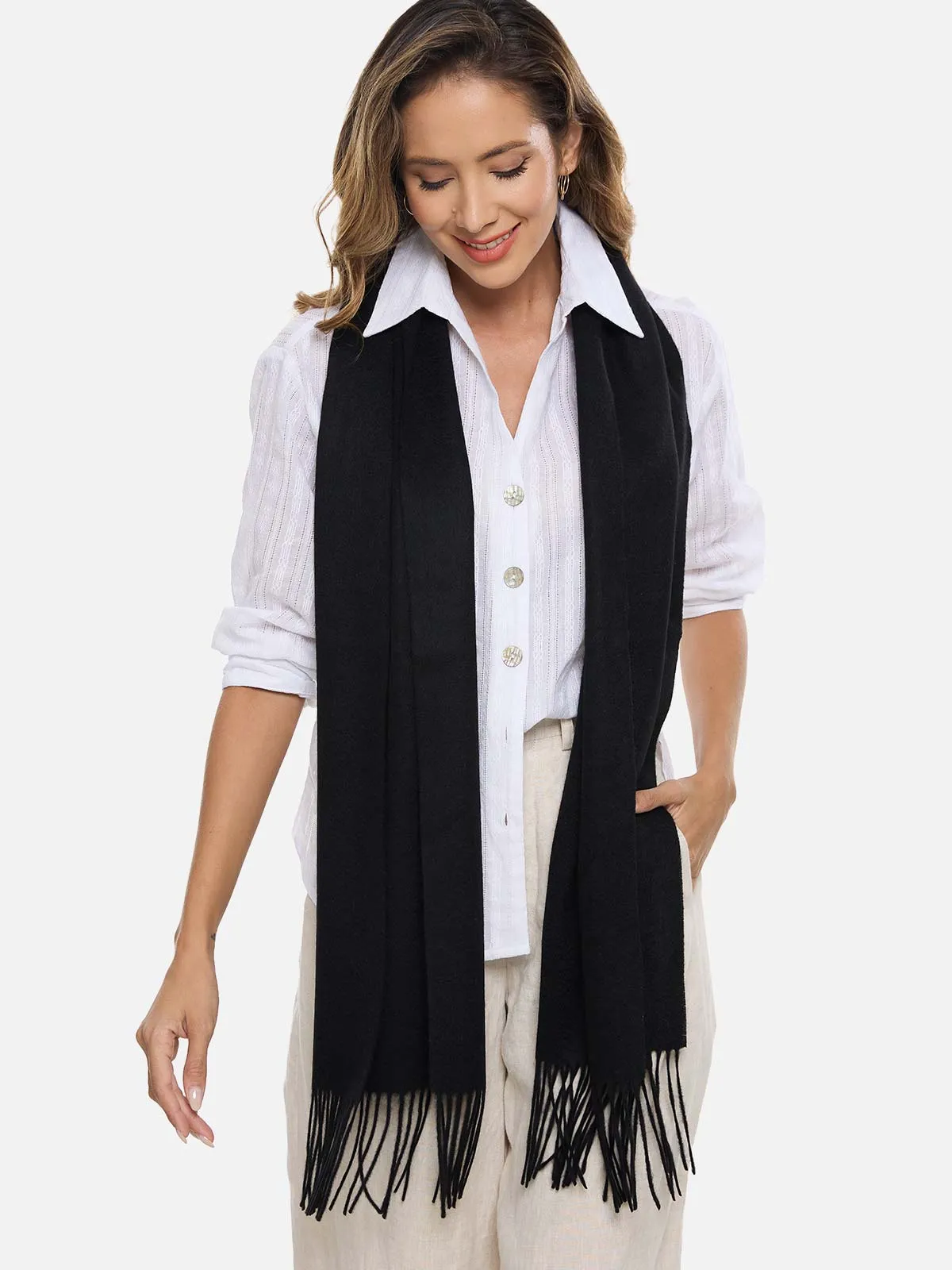 Black Cashmere Scarf