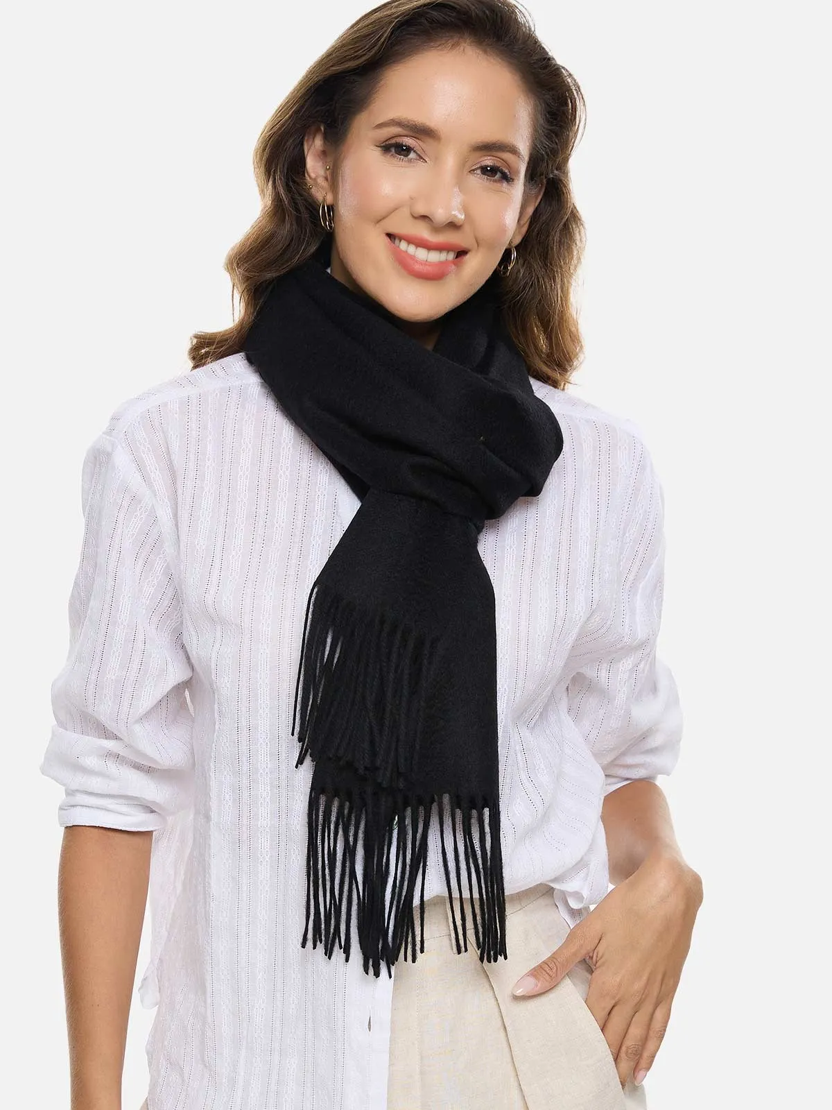 Black Cashmere Scarf