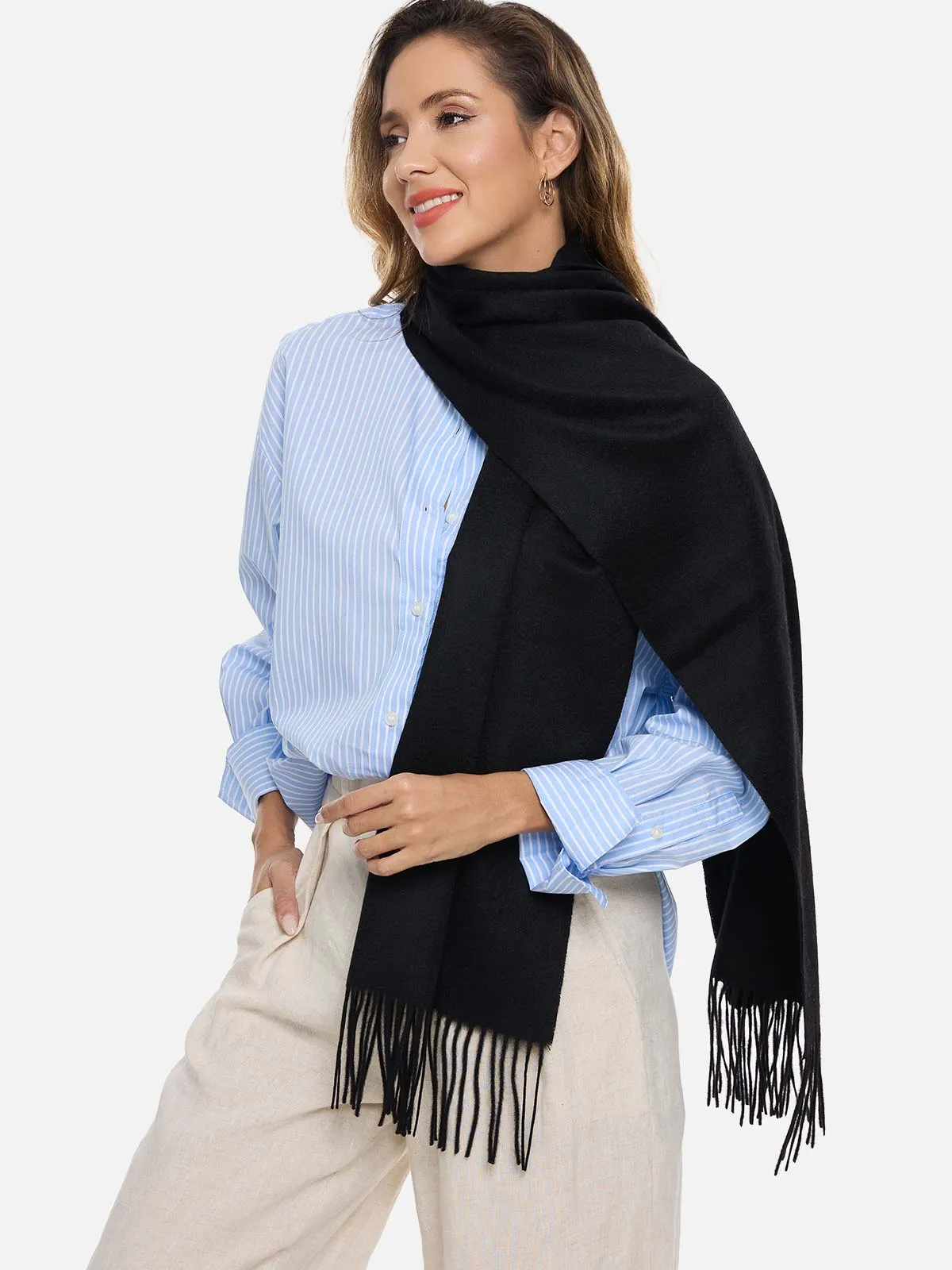 Black Cashmere Scarf