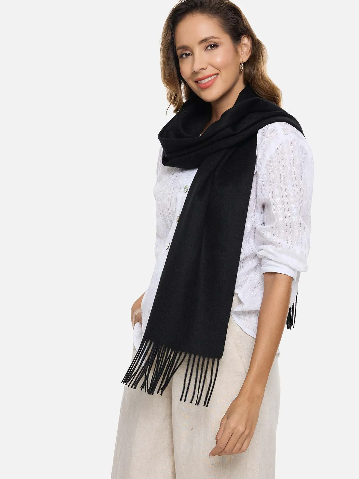 Black Cashmere Scarf