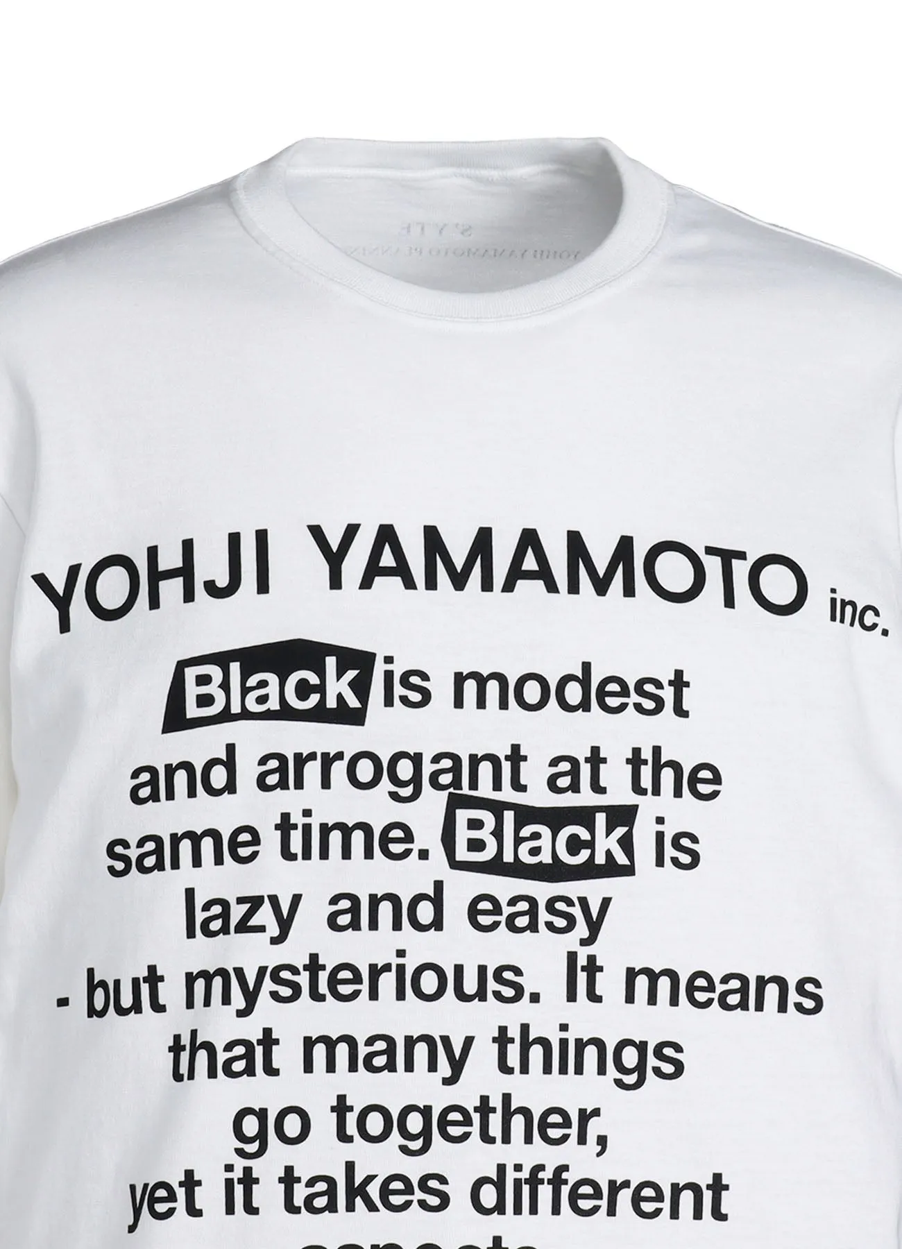 「BLACK IS MODEST」MESSAGE T-SHIRT