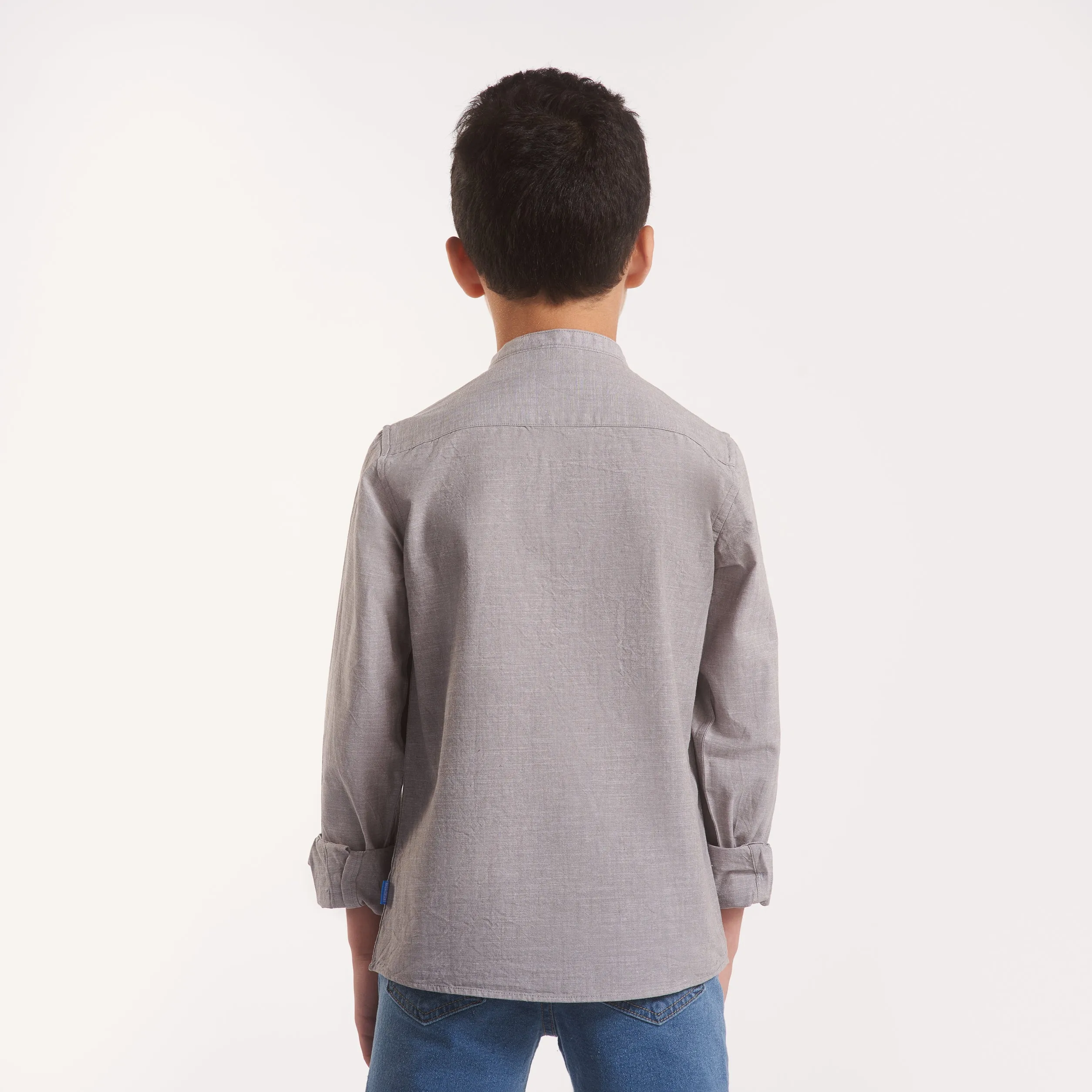 Boys Long sleeves Shirt Beige(111)