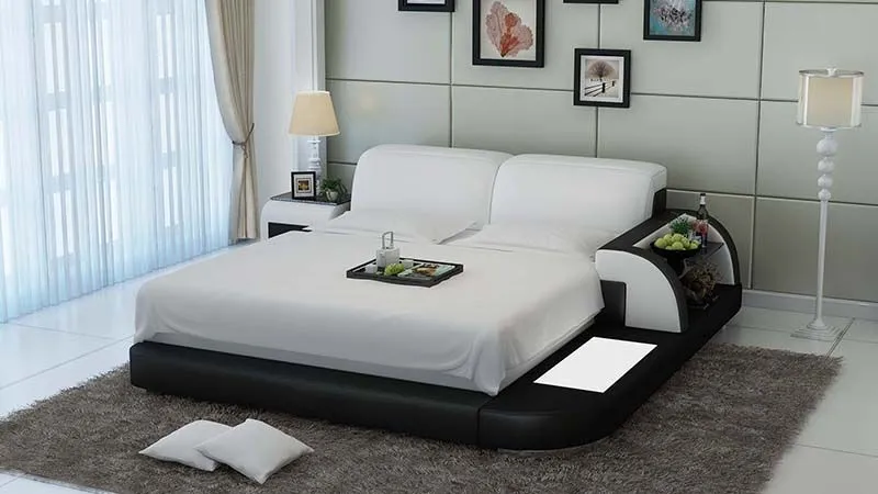 Braided Platform Bed with Storage