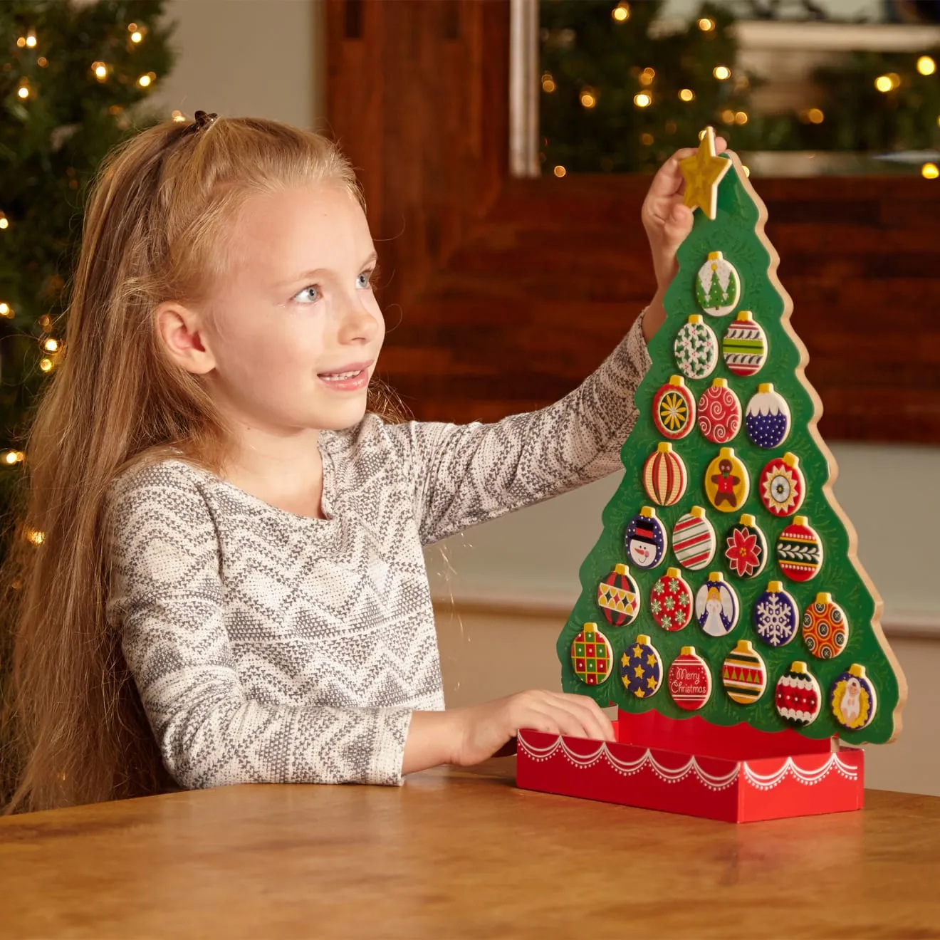 Countdown to Christmas Wooden Religious Advent Calendar