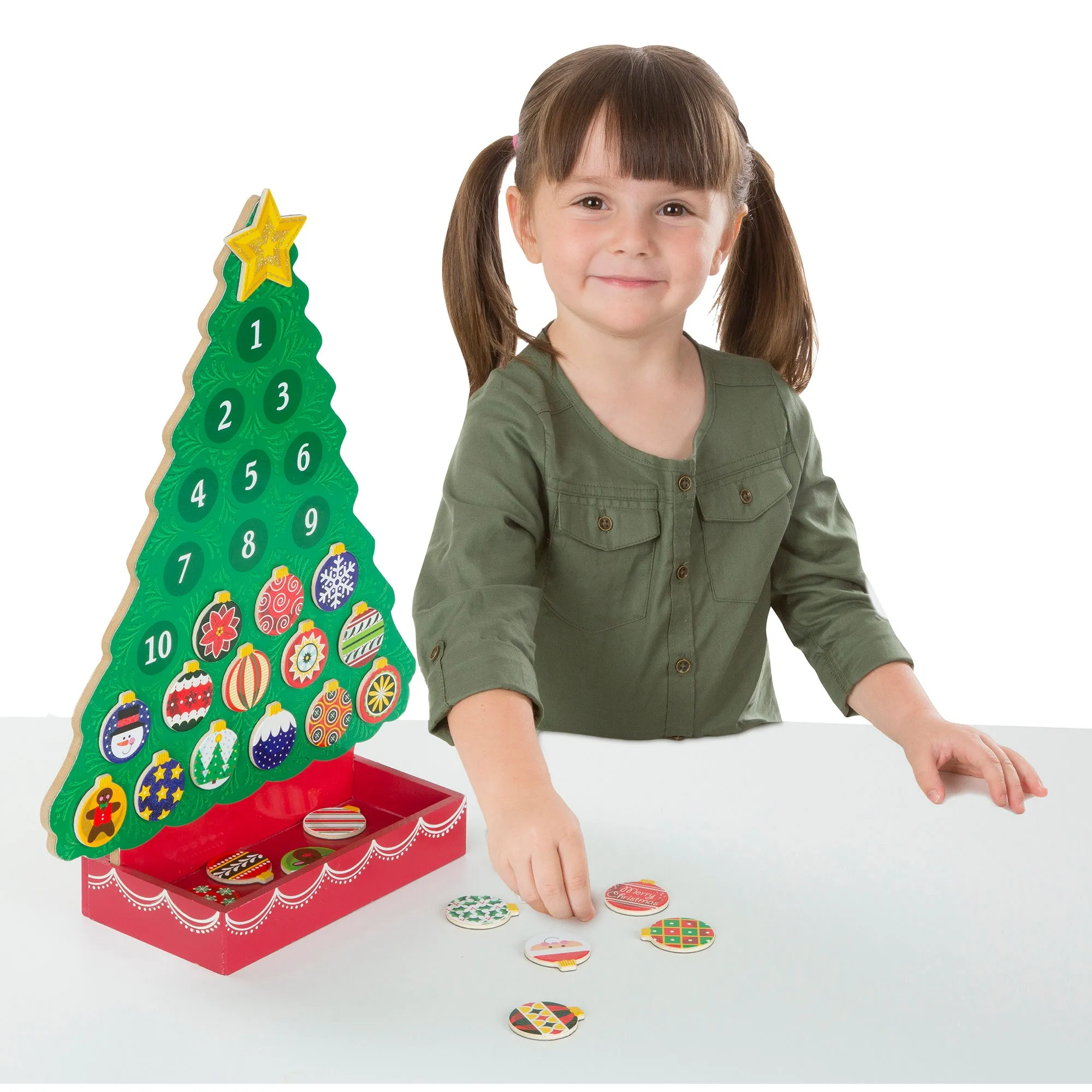 Countdown to Christmas Wooden Seasonal Calendar