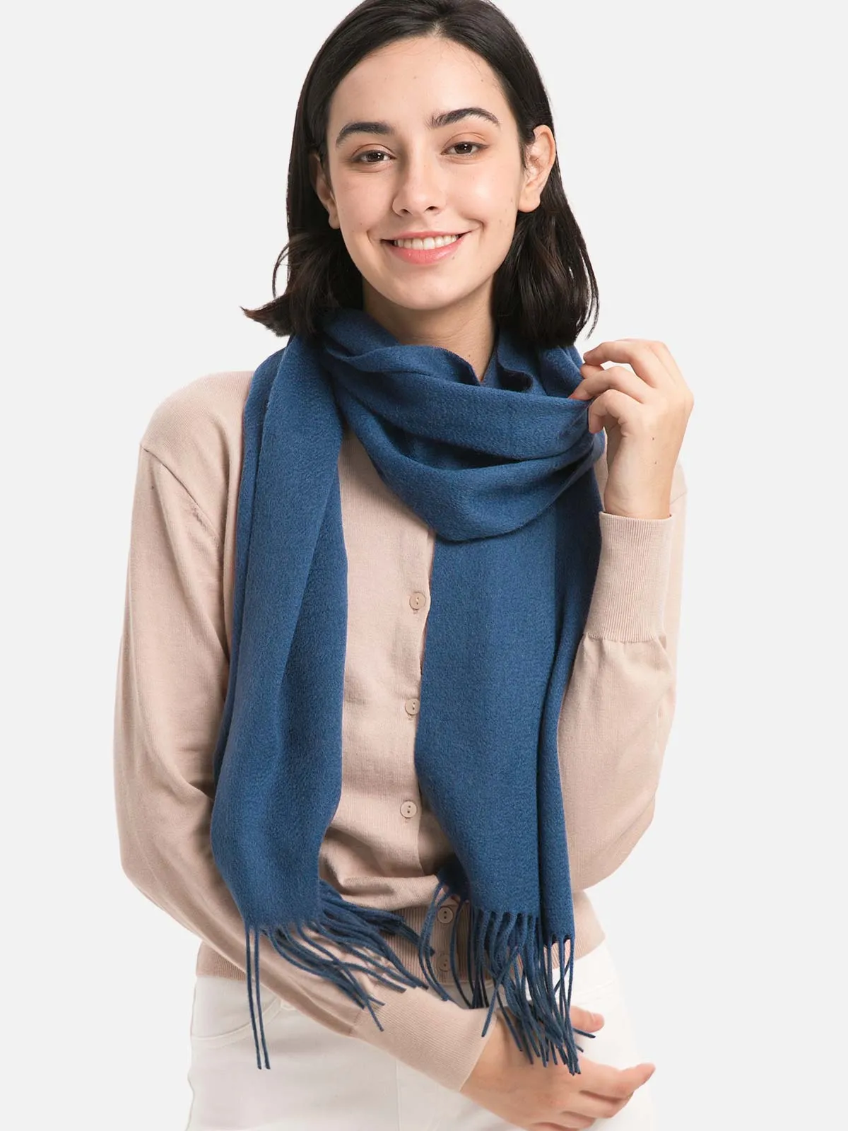 Dark Blue Cashmere Scarf