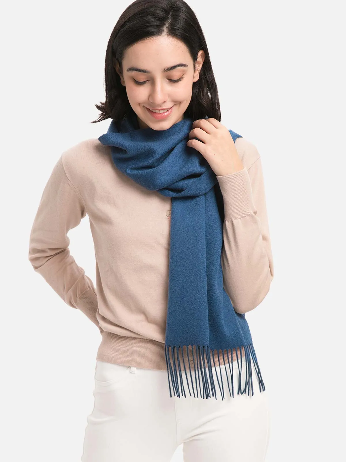 Dark Blue Cashmere Scarf