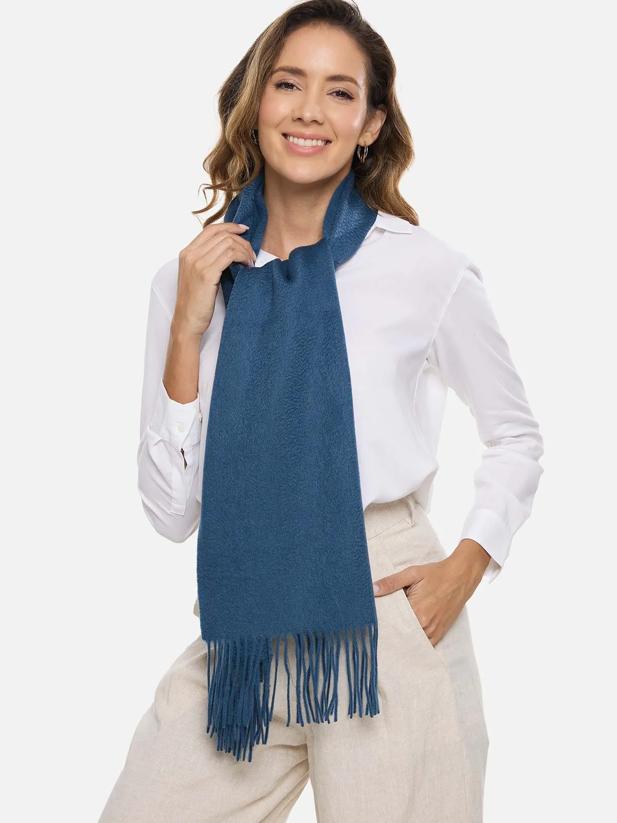 Dark Blue Cashmere Scarf