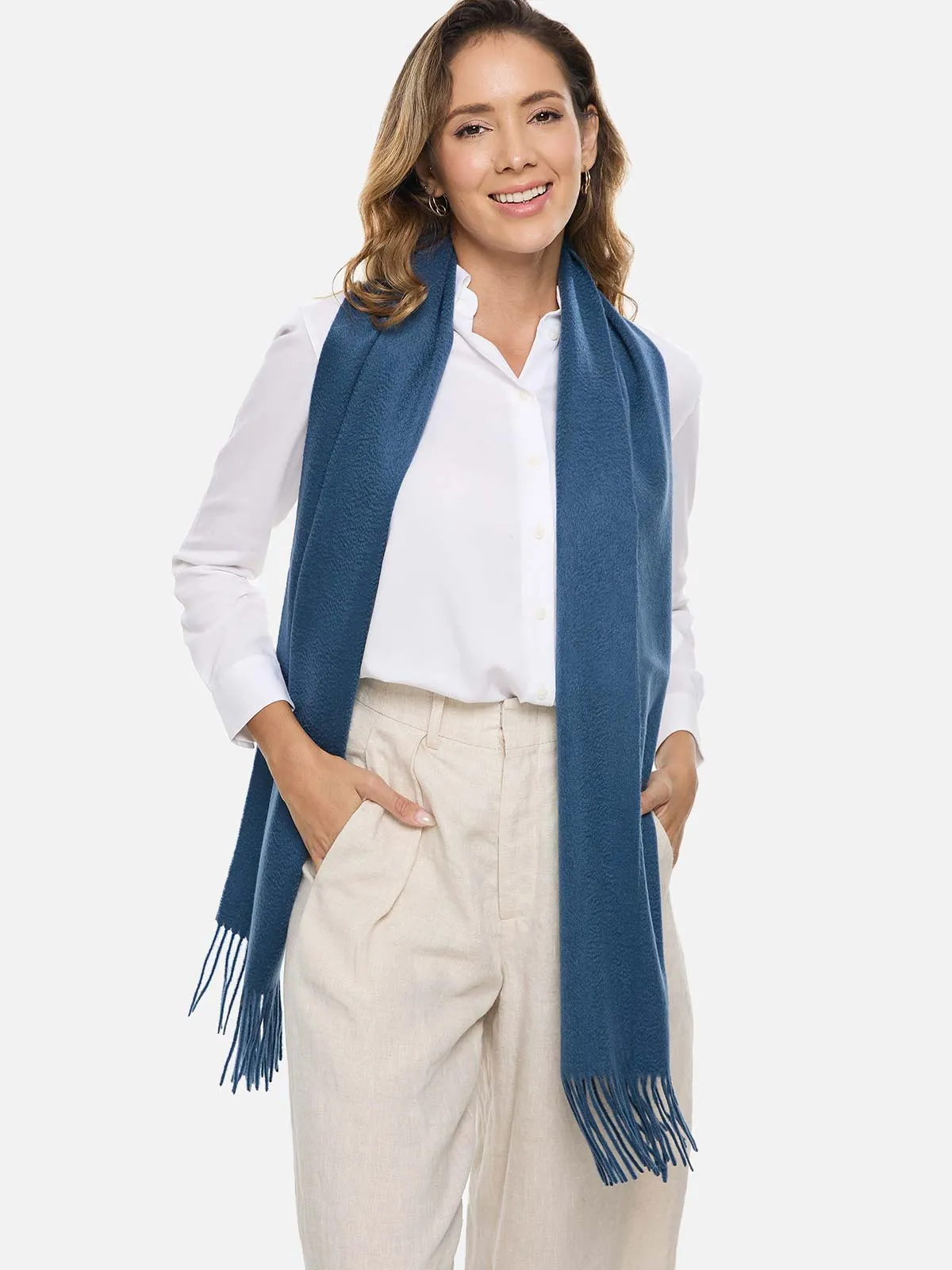 Dark Blue Cashmere Scarf