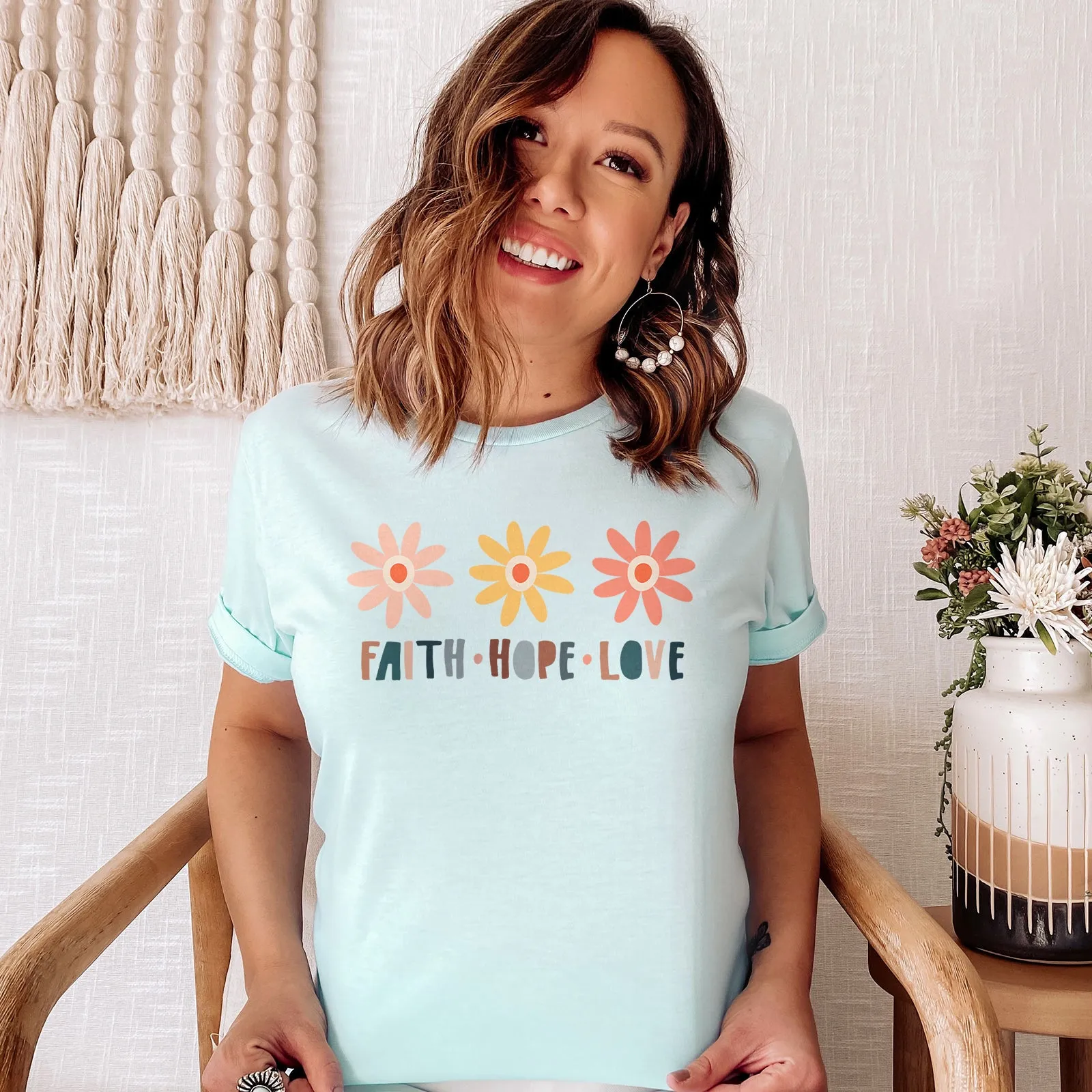 Faith Hope Love Boho Tee