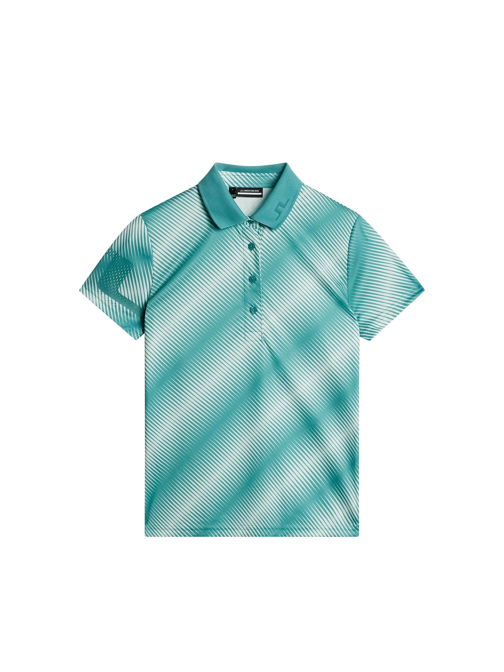 Heidi Print Polo / Comb Teal M