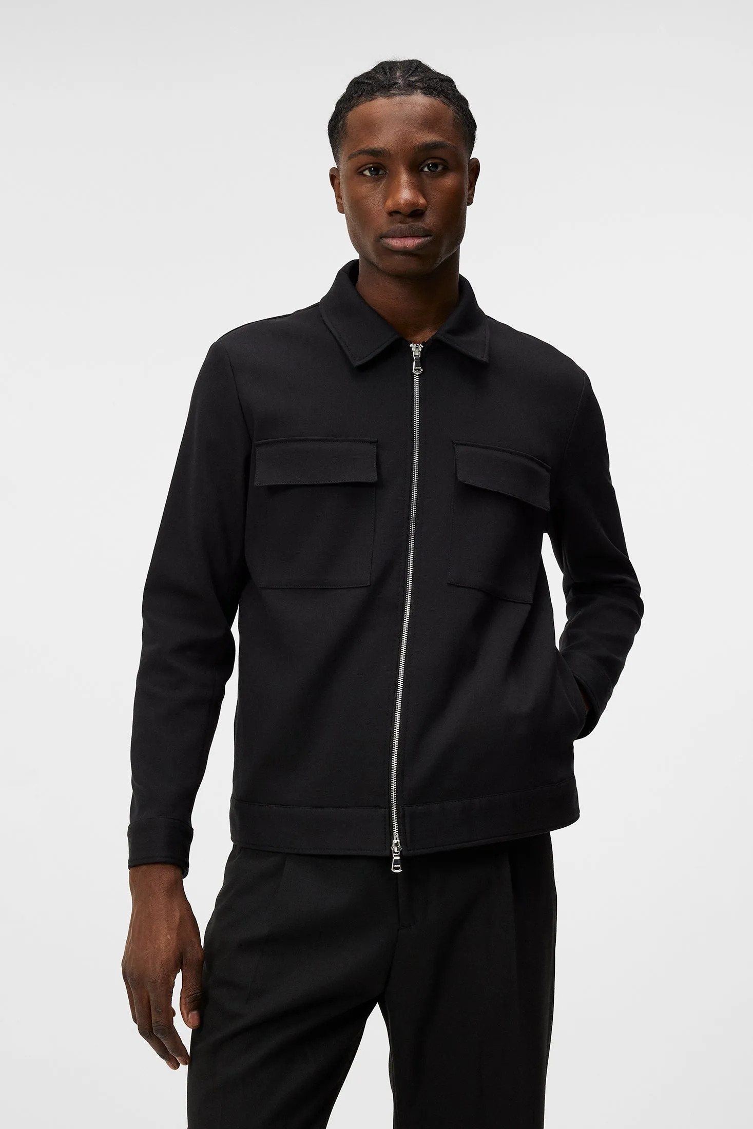 Jarod Cotton Overshirt / Black