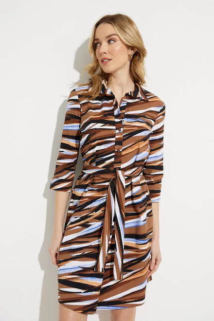 Joseph Ribkoff Printed & Belted Shirt Dress