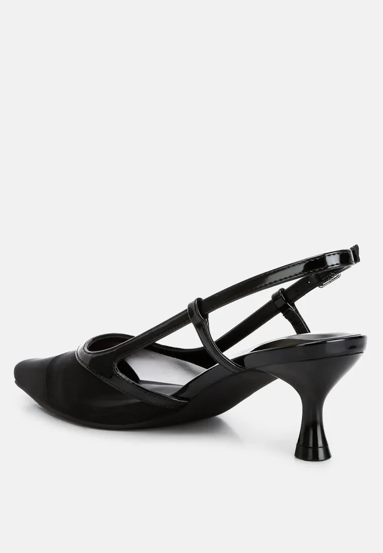 Kitten Heel Slingback Sandals By Ruw