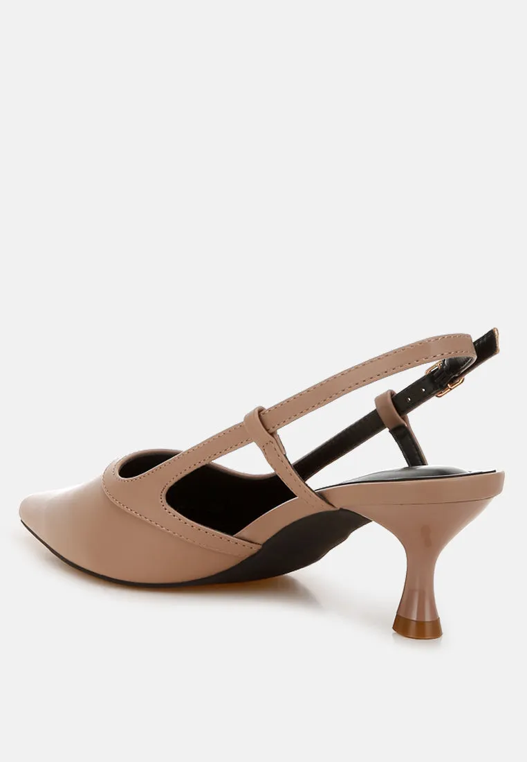 Kitten Heel Slingback Sandals By Ruw