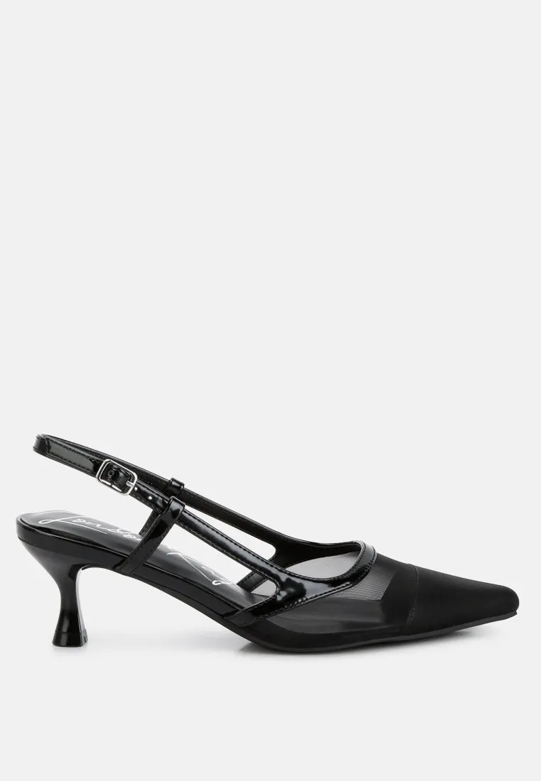 Kitten Heel Slingback Sandals By Ruw