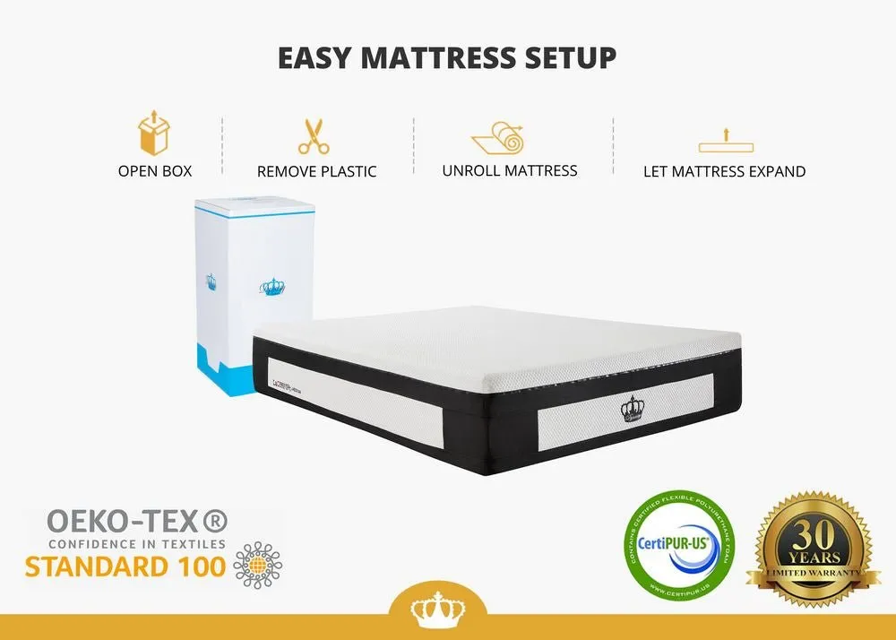 LaComfort 14 Inch Gel Memory Foam Mattress Bed