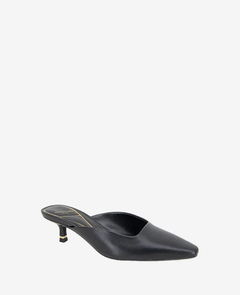 Margo Leather Kitten Heel Mule