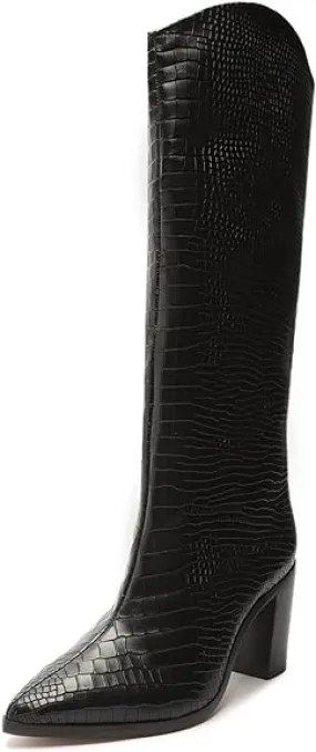 Maryana Block Crocodile Boot