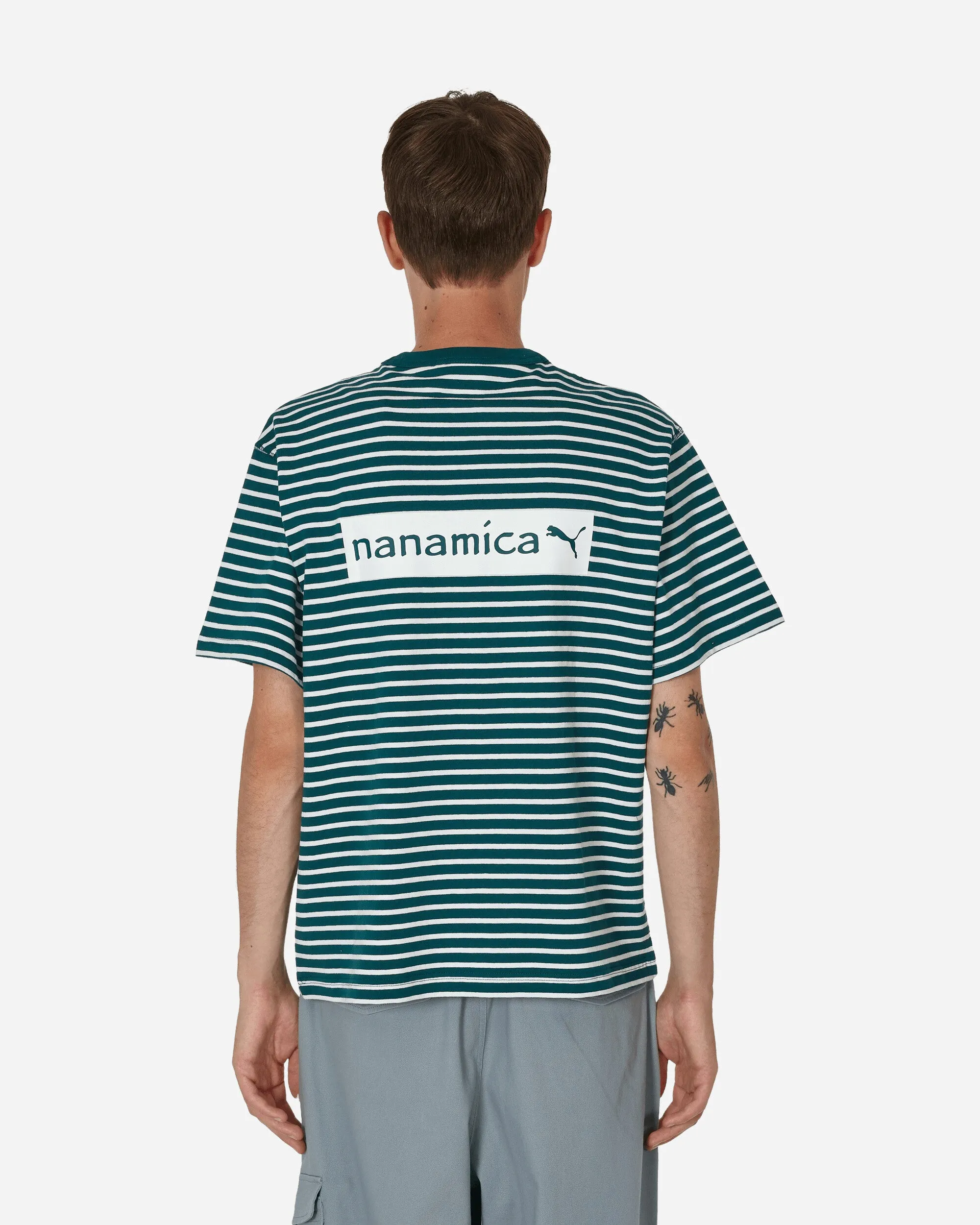 nanamica Striped T-Shirt Varsity Green