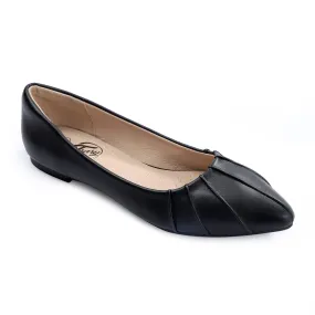 Pleated Pointed Toe Ballet Flat