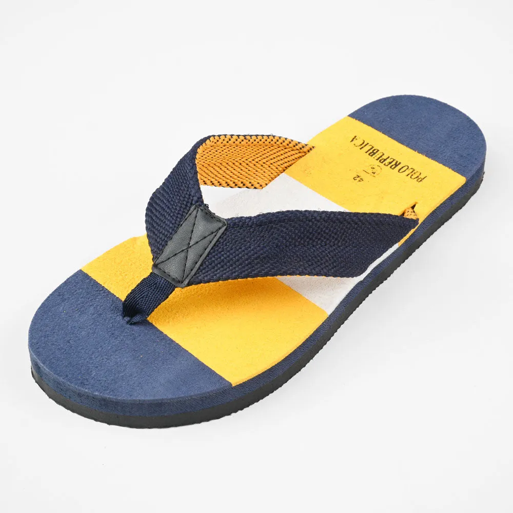 Polo Republica Men's Contrast Style Strider Flip Flops Slippers