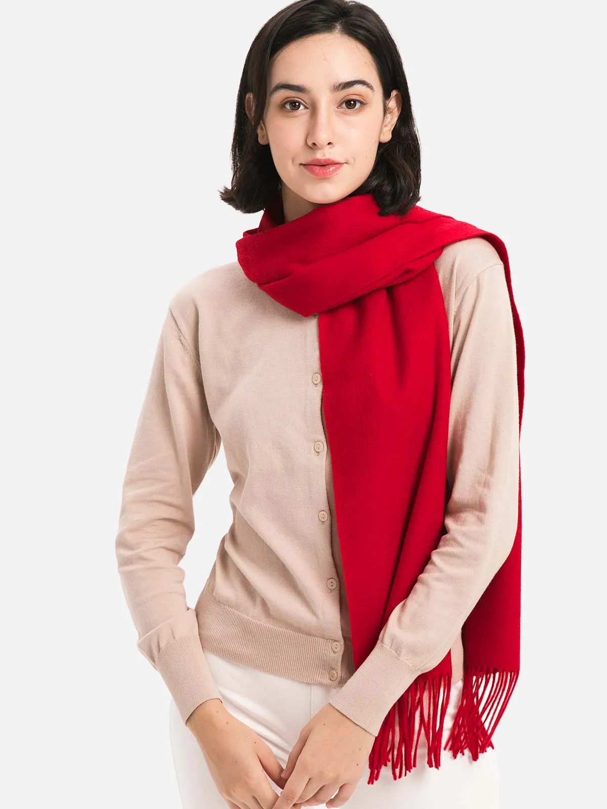 Red Cashmere Scarf