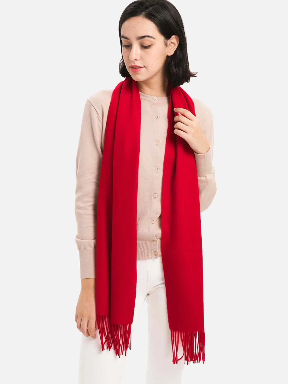 Red Cashmere Scarf