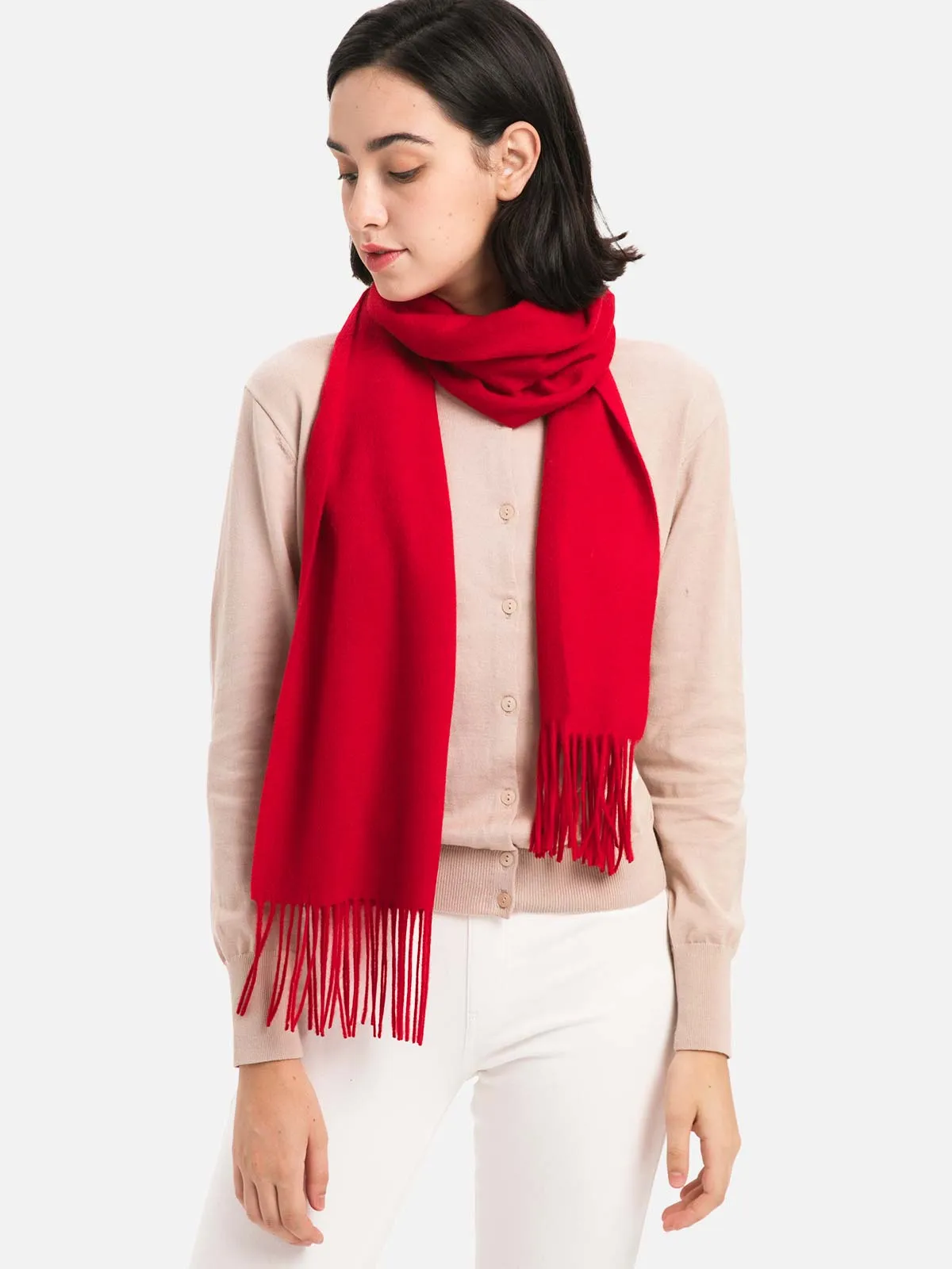 Red Cashmere Scarf