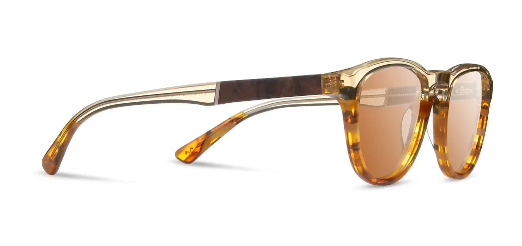 Shwood Francis Acetate Sunglasses - Canyon/Elm Burl/Brown