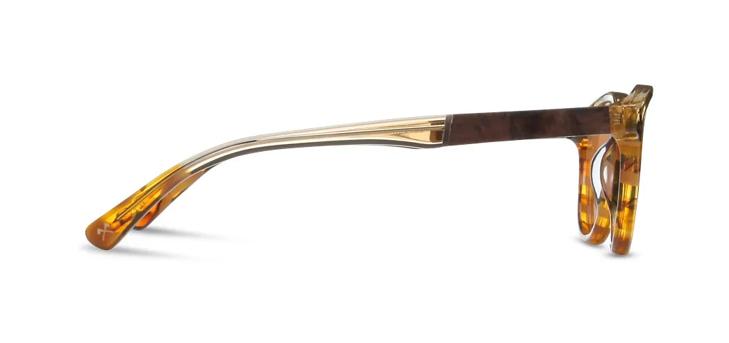 Shwood Francis Acetate Sunglasses - Canyon/Elm Burl/Brown