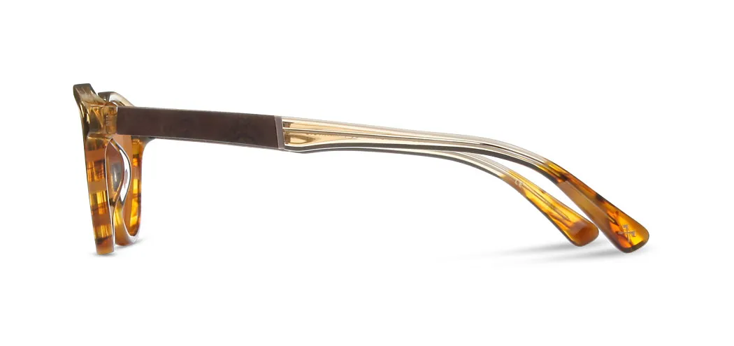 Shwood Francis Acetate Sunglasses - Canyon/Elm Burl/Brown