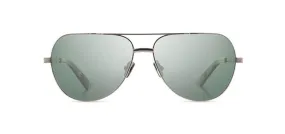 Shwood Redmond Metal Sunglasses - Black Chrome Titanium Mahogany - G15 Polarized