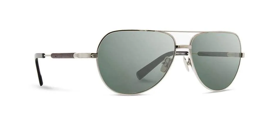 Shwood Redmond Metal Sunglasses - Sliver Titanium Ebony - G15