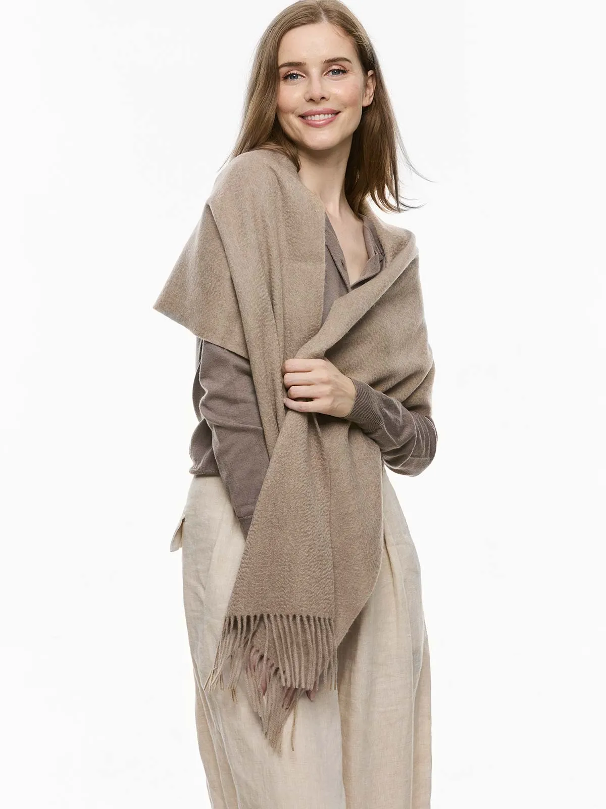 Taupe Cashmere Scarf