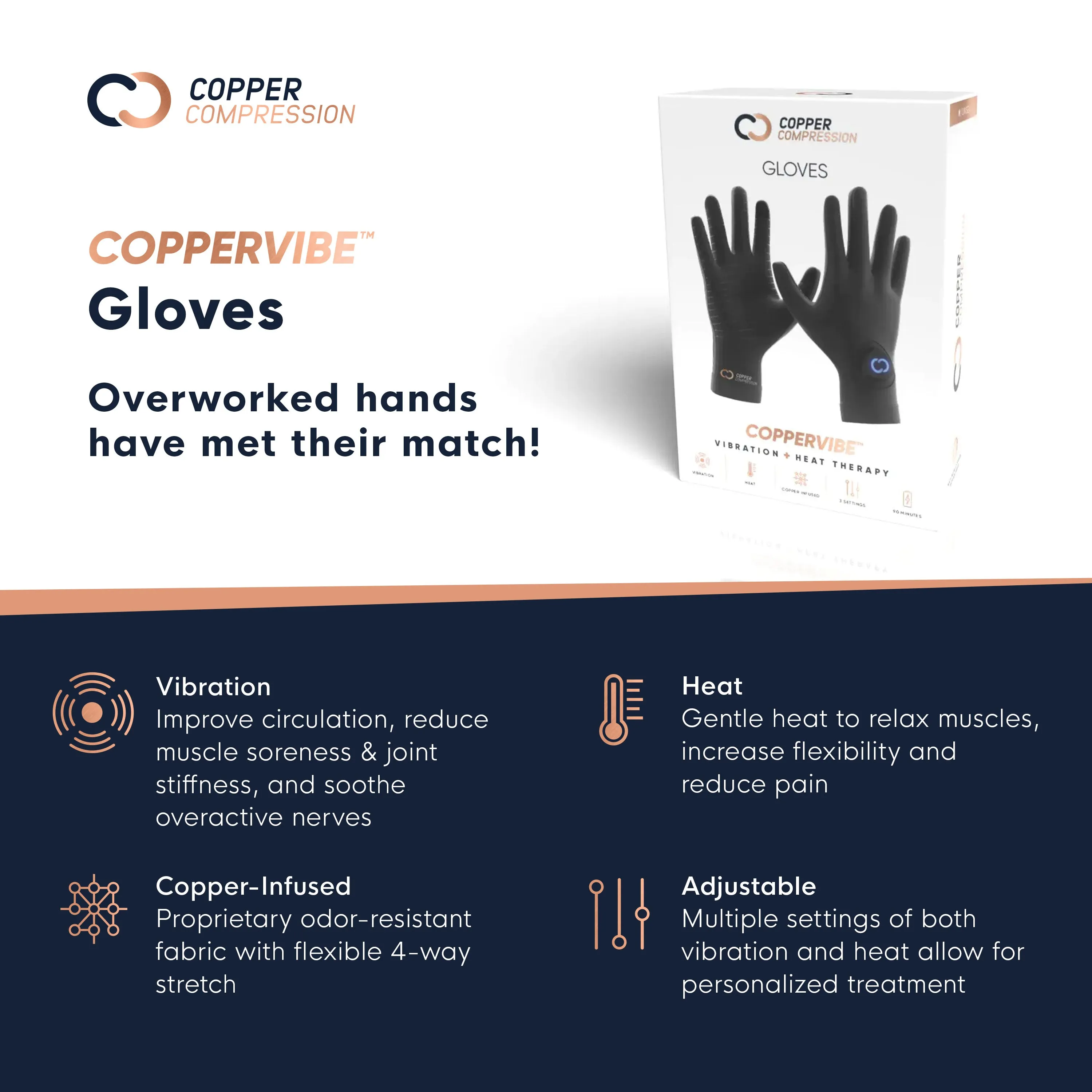 Vibration Heat Therapy Gloves