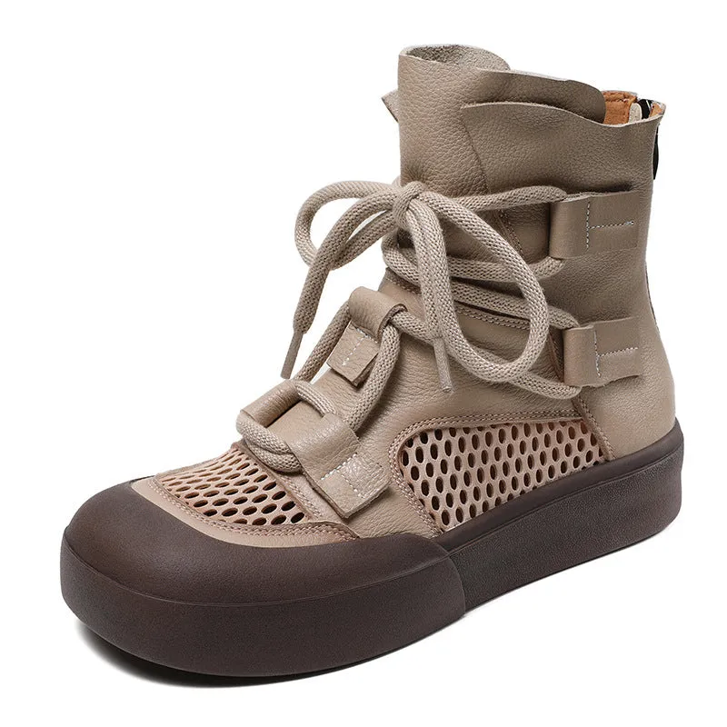 Women Breathable Mesh Flat Casual Summer Boots