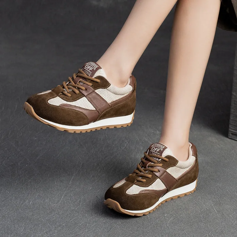 Women Fashion Breathable Leather Casual Shoes